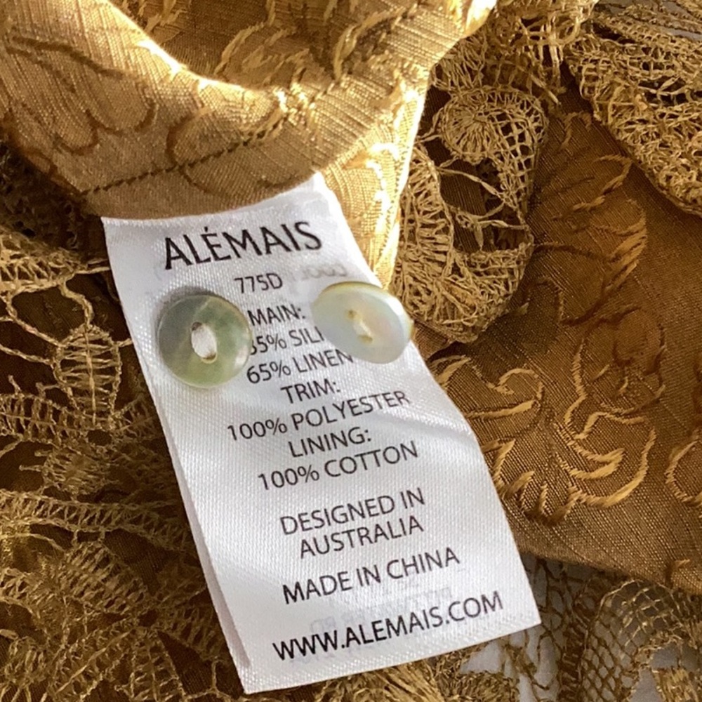 NWT Alémais Emilia Paneled Maxi Dress in Camel sz US 2 - Picture 16 of 16